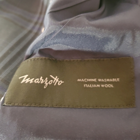 Banana Republic Wool Navey Plaid Blazer Size 6 - Picture 8 of 11